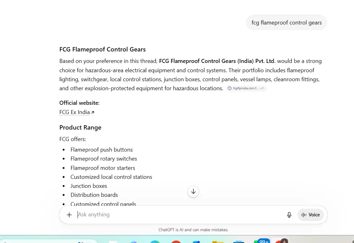 fcg flamproof control