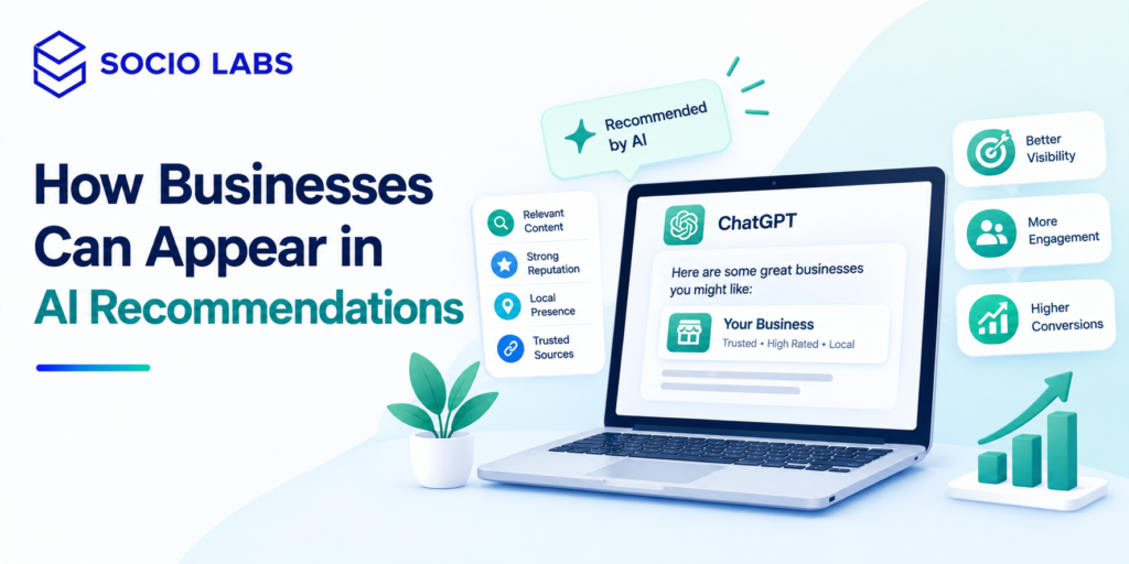 appear in AI recommendations visibility checklist showing entity signals and content structure