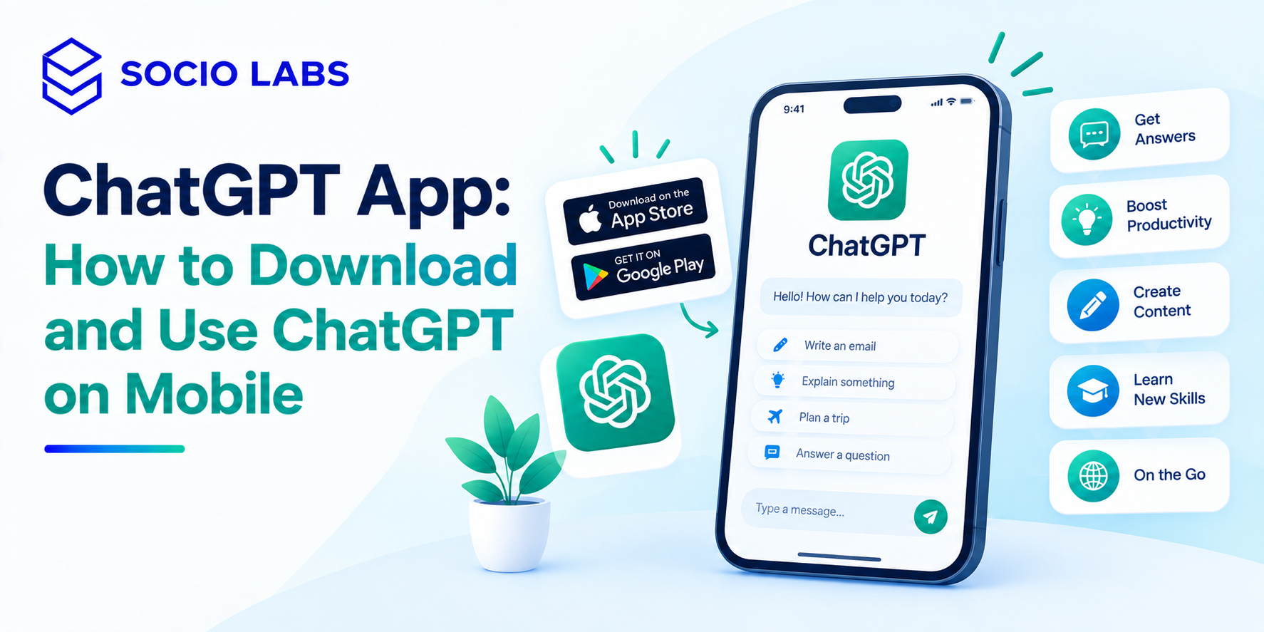 chat gpt app interface on a smartphone showing a mobile AI conversation