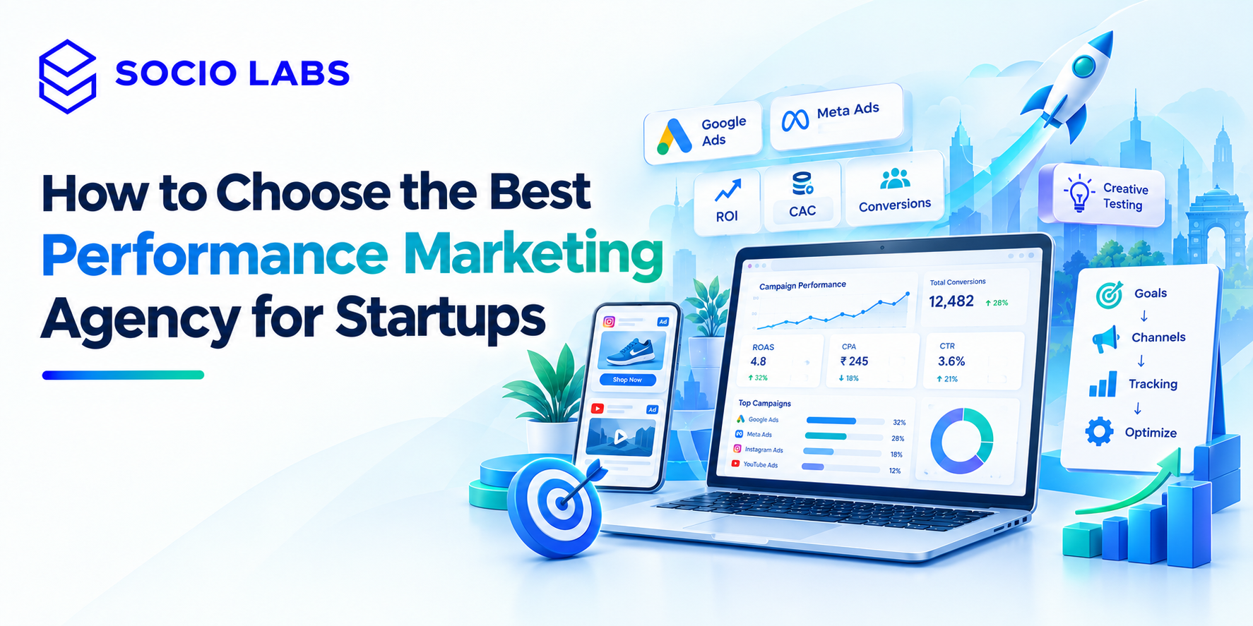startup founder evaluating a performance marketing agency using campaign analytics dashboards